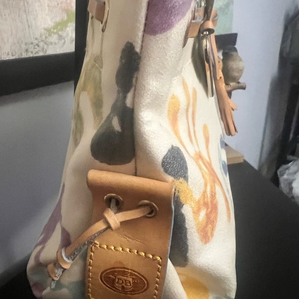 Dooney & Bourke Colorful Handprint Canvas Tote - Picture 6 of 13
